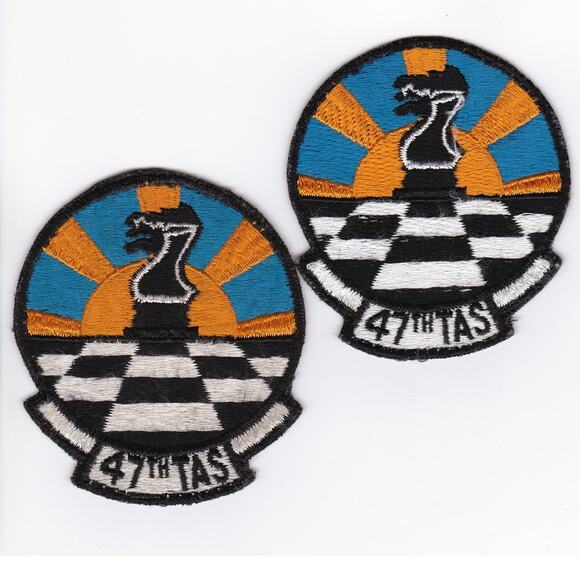 Set of 2 Vietnam ERA USAF Air Force 47th Tactical Airlift Squadron (TAS) Patch - Picture 1 of 4
